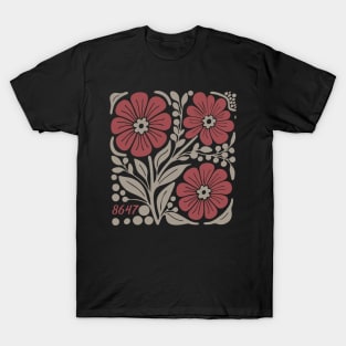 8647 Subtle Anti Trump 86 47 Floral Boho Style T-Shirt